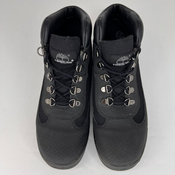 Timberland Helcor Mens 243330 Black Canvas Mid Top Size 6 Hiking Boots
